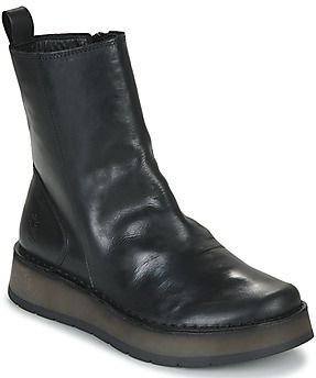 Fly London - RENO - Enkellaarsjes - Zwart - Leer