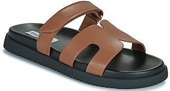 Steve Madden - Missile - Leren Slippers - Zwart - Klittenbandsluiting