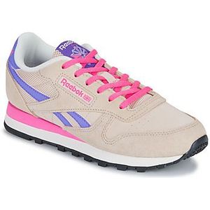 Reebok - Classic Leather - Sneakers - Tapioca / Atomic Pink / Solar Purple - Leren Bovenkant