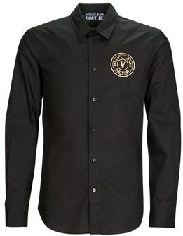 Versace Jeans Couture, Heren, Overhemden, Zwart, Maat: M