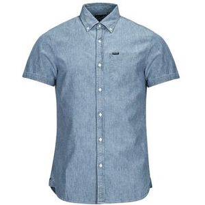 Superdry  VINTAGE OXFORD S/S SHIRT  overhemden  heren Blauw