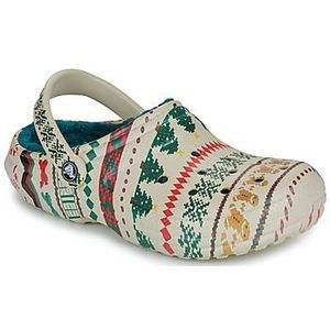 Crocs Classic Lined Fair Isle Klompen Unisex Bone 43