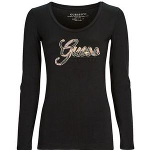 Guess  LS SN GUESS SCRIPT TEE  Shirts  dames Zwart