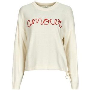 Only - Onlkatia Ls Text O-neck Cc Knt - Trui - Whitecap Gray