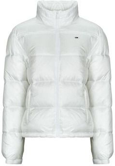 TOMMY JEANS Dames TJW PCKBL HOOD ESS PUFFER EXT DW0DW21619, Wit, XS, Wit (Ecru), XS
