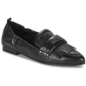 Ash - Zwarte Leren Ballerina's - Dames - Met Franjes