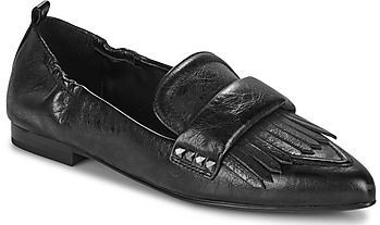 Ash - Zwarte Leren Ballerina's - Dames - Met Franjes