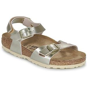 BIRKENSTOCK  Rio AS Kids BF Electric Metallic Gold  sandalen  kind Zilver
