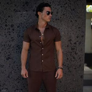 THEAD.  BRUCE  overhemden  heren Bruin