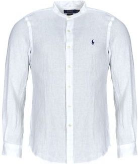 Polo Ralph Lauren - CHEMISE AJUSTEE SLIM FIT EN LIN COL MAO - Overhemd - Wit