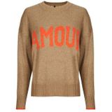 ONLY - ONLNEW AMOUR - Gebreide Trui - Ombregrijs / Bloedrood