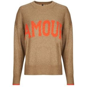 ONLY - ONLNEW AMOUR - Gebreide Trui - Ombregrijs / Bloedrood