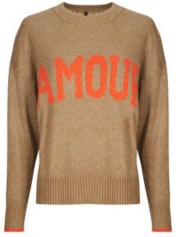 ONLY - ONLNEW AMOUR - Gebreide Trui - Ombregrijs / Bloedrood