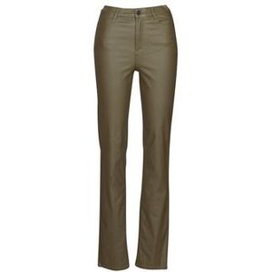 Vila  VICOMMIT COATED HW STRAIGHT PANT  Broeken  dames Bruin