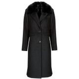 Guess - Karole FUR Collar Coat W5Bl 19 W2642 - Mantel - Zwart