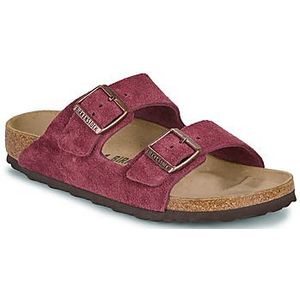 Birkenstock, Dames, Schoenen, Rood, Maat: 35 EU Leer,