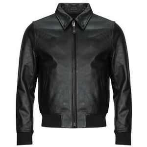 SCHOTT - Kort Jasje - Zwart - Leer - Tussenseizoen