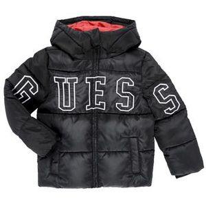 Guess  HOODED PADDED LS PUFFER W/ZIP  jassen  kind Zwart