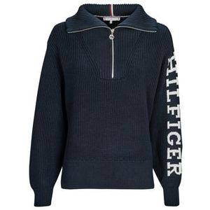 Tommy Hilfiger  PLACED HILFIGER 1/2 ZIP SWEATER  Truien  dames Marine