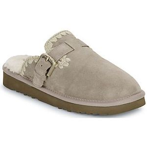 Mou  SUEDE SHEEPSKIN CLOG ESKIMO  klompen  dames Grijs