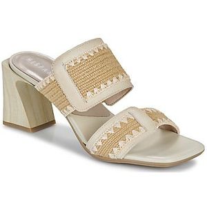 Hispanitasvoor vrouwen. HV253946 Leren sandalen Miami beige (36), Leer, 5 tot 8 cm, Geen, Casual, Feest