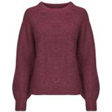 Only - Onlgila Life Ls Structure O-neck Bf - Gebreide Trui - Winetasting/Melange - Dames