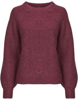 Only - Onlgila Life Ls Structure O-neck Bf - Gebreide Trui - Winetasting/Melange - Dames