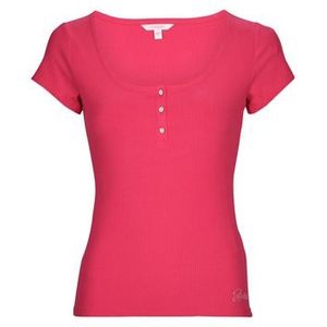 Guess  SS KARLEE JEWEL BTN HENLEY  Shirts  dames Roze