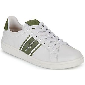 Fred Perry  B721 LEA/GRAPHIC BRAND MESH  Sneakers  heren Beige
