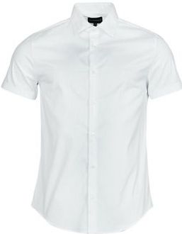 Emporio Armani - Overhemden - Wit - Katoen - T-shirt met Korte Mouwen