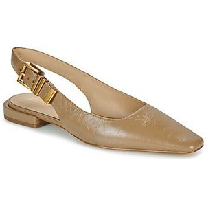Michael Kors - Ballerina's - Bruin - Leer - Walnoot Gesp Platte Schoenen