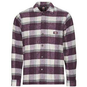 Dickies  PLAID COALING LS SHIRT  overhemden  heren Violet