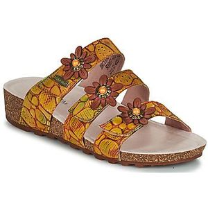 Laura Vita  BRCYANO 0122  slippers  dames Geel