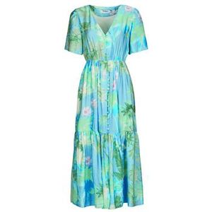 Blousejurk - Bloemenprint - V-hals - Korte Mouwen - Getailleerd