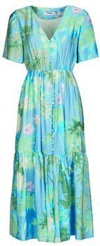 Blousejurk - Bloemenprint - V-hals - Korte Mouwen - Getailleerd