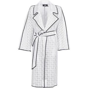 Karl Lagerfeld  KL EMBROIDERED LACE COAT  jassen  dames Wit