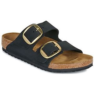 BIRKENSTOCK  Arizona Big Buckle LENB Black (gold)  slippers  dames Zwart