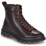 Brutus - K400816-002 - Leren Enkellaarsjes - Bruin - Plat - Veters - Casual