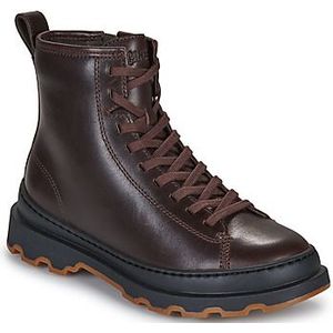 Brutus - K400816-002 - Leren Enkellaarsjes - Bruin - Plat - Veters - Casual