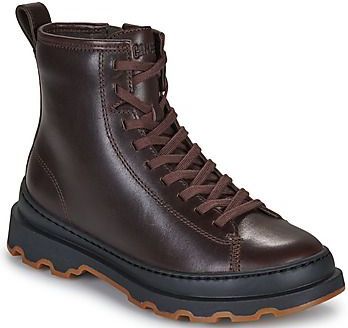 Brutus - K400816-002 - Leren Enkellaarsjes - Bruin - Plat - Veters - Casual