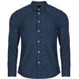 TOMMY HILFIGER - Gedessineerd Overhemd - Inktblauw - Katoen