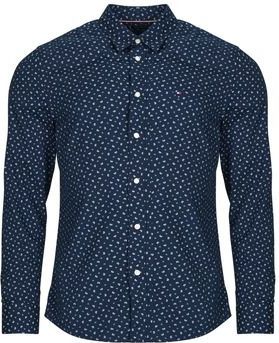 TOMMY HILFIGER - Gedessineerd Overhemd - Inktblauw - Katoen
