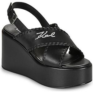Karl Lagerfeld  WENDY Whipstich Kross Strap  sandalen  dames Zwart
