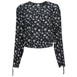 Korte Blouse - Aangerimpeld - Bloemenprint