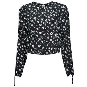 Korte Blouse - Aangerimpeld - Bloemenprint