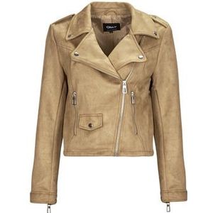 Only - ONLSCOOTIE - Leren Jas - Beige - Dames