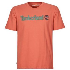 Timberland  Linear Logo Short Sleeve Tee  Shirts  heren Bruin