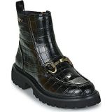 Carmela - 162548 - Enkellaarsjes - Zwart - Plat - Ritssluiting - Casual