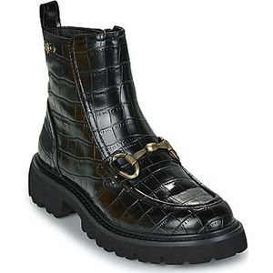 Carmela - 162548 - Enkellaarsjes - Zwart - Plat - Ritssluiting - Casual