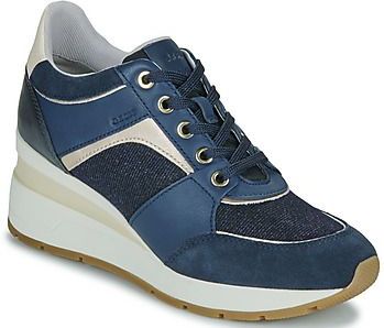 Geox - Zosma A - Dames Sneakers - Zwart - Textiel/Leer